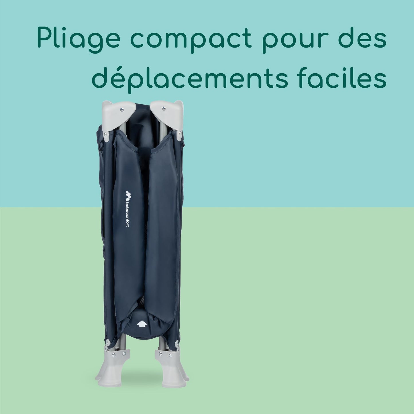 Lit Parapluie Bebeconfort Soft Dreams, Naissance-3 Ans, 15 kg, Avec Matelas, Hauteur Réglable, Gray Mist