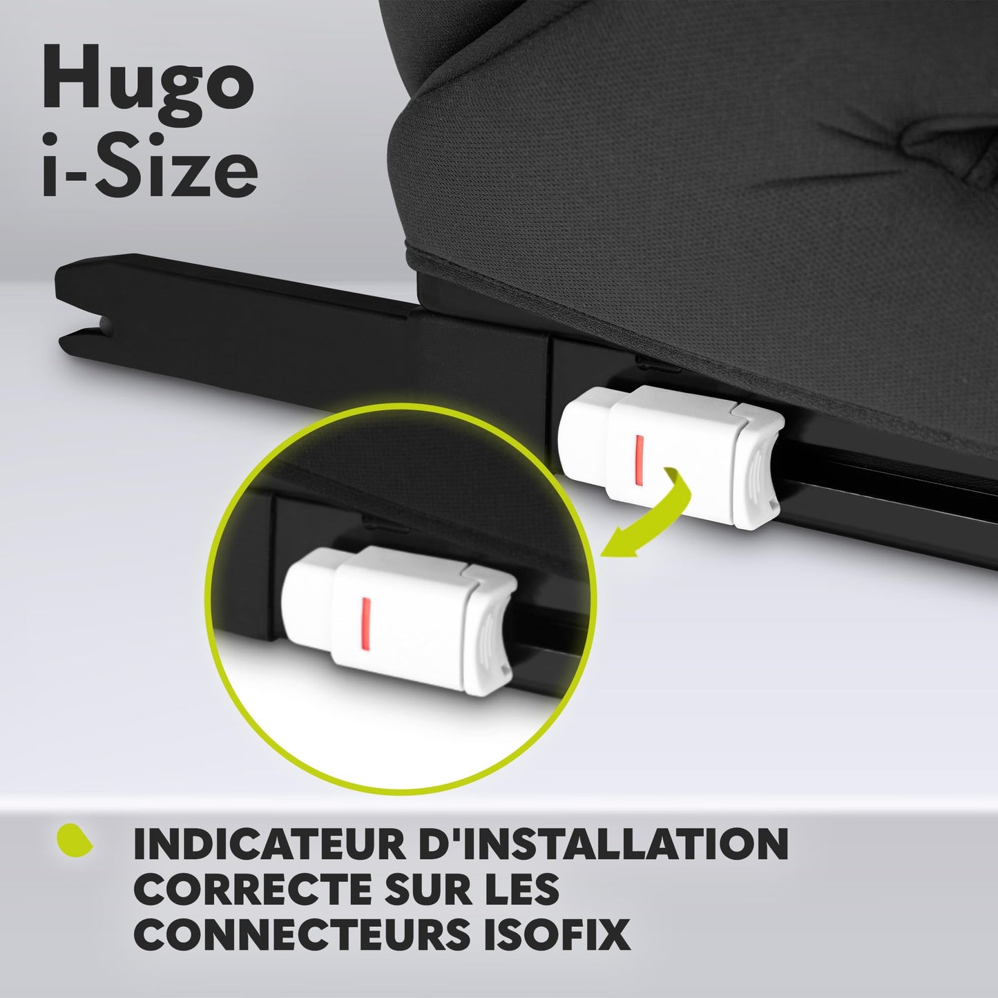 Siège Auto Rehausseur Lionelo Hugo i-Size, 100-150 cm, ISOFIX, Appui-tête Réglable, Protection Latérale, Accoudoirs, Dossier Amovible – Noir