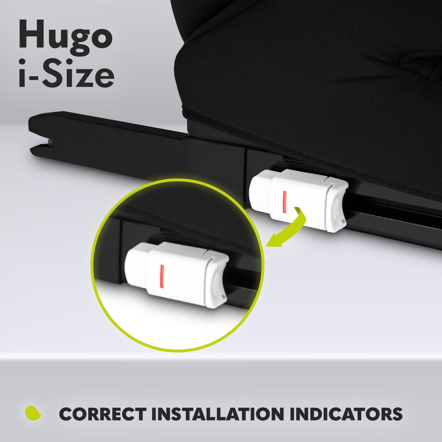 Siège Auto Rehausseur Lionelo Hugo i-Size, 100-150 cm, ISOFIX, Appui-tête Réglable, Protection Latérale, Accoudoirs, Dossier Amovible – Noir
