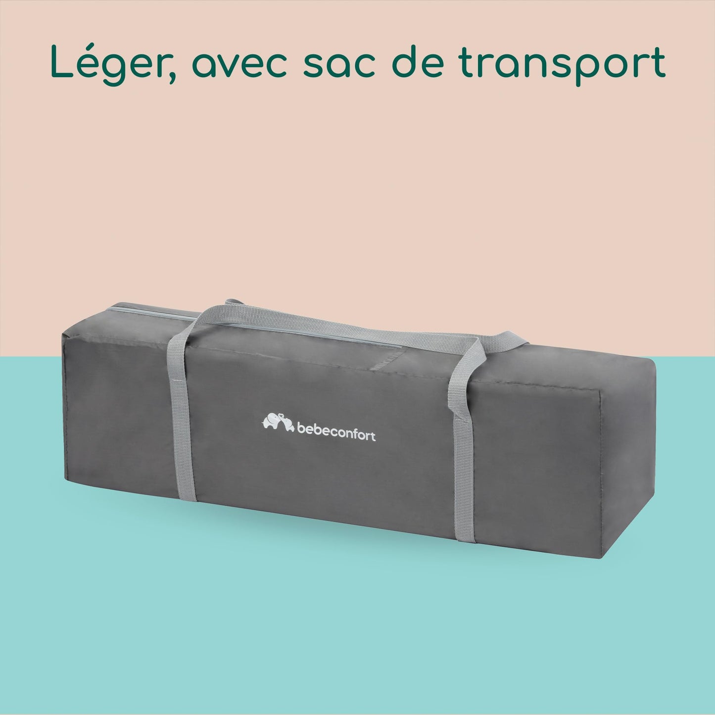 Lit Parapluie Bebeconfort Soft Dreams, Naissance-3 Ans, 15 kg, Avec Matelas, Hauteur Réglable, Gray Mist