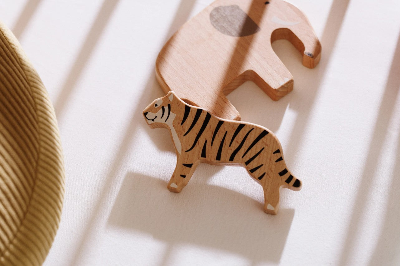 Set d’animaux en bois pour enfant – Jouet éducatif