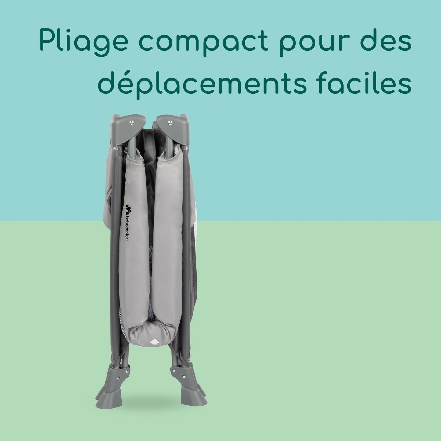 Lit Parapluie Bebeconfort Soft Dreams, Naissance-3 Ans, 15 kg, Avec Matelas, Hauteur Réglable, Gray Mist