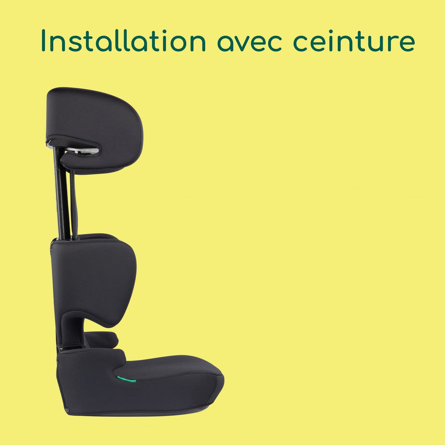 Siège Auto Rehausseur Bebeconfort Road Safe i-Size, 3.5-12 Ans, 15-36 kg, 100-150 cm, Ceinture de Sécurité, Full Black