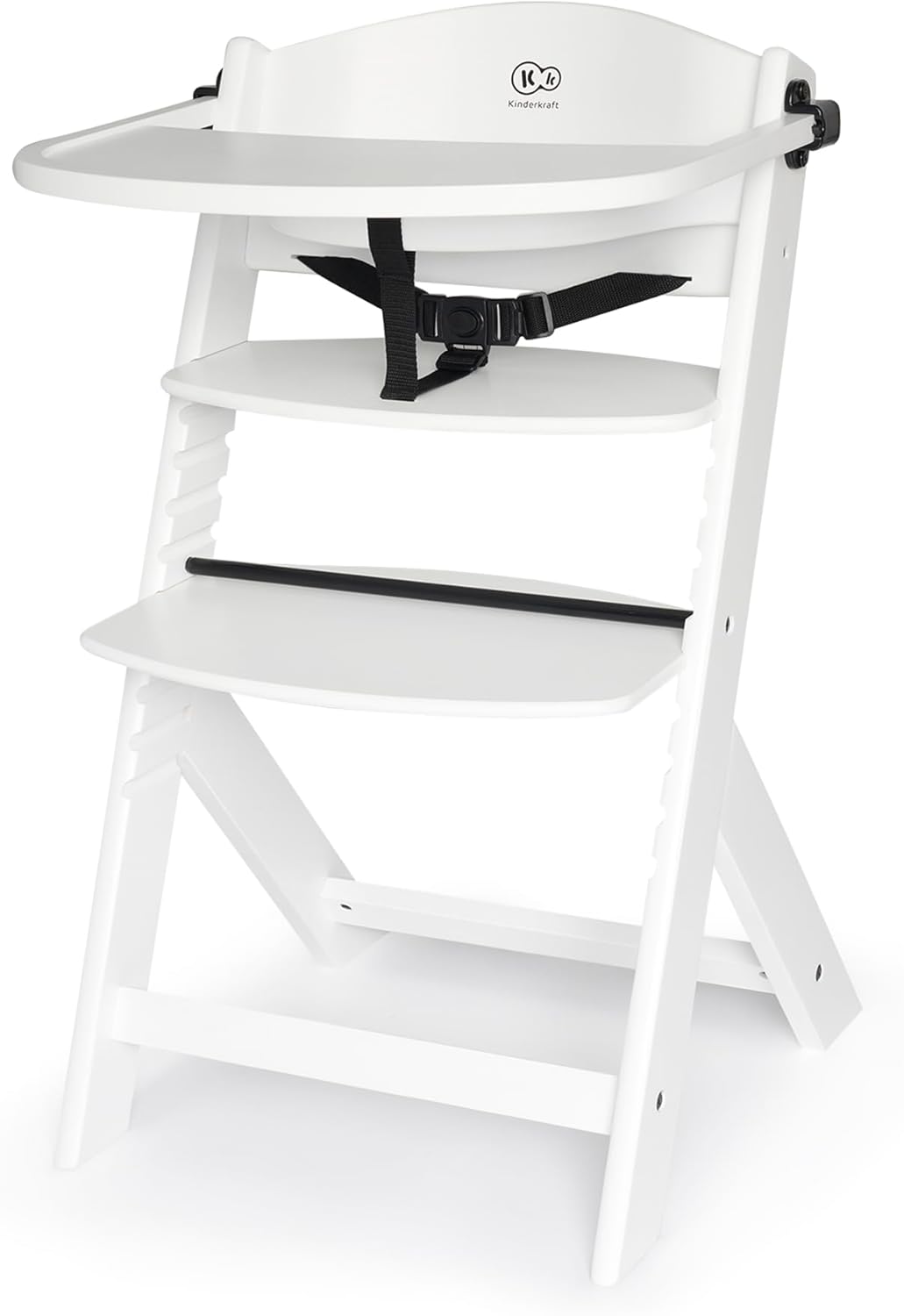 Kinderkraft ENOCK Chaise Haute Bébé Évolutive 3 en 1 avec Plateau – Bois Naturel