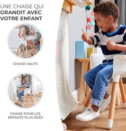 Kinderkraft SIENNA Chaise Haute Bébé avec Plateau et Repose-Pieds – Gris, jusqu’à 20 kg