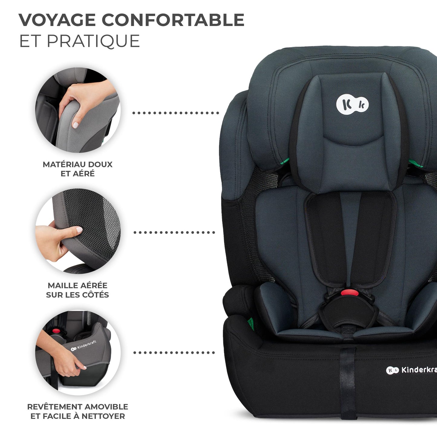 Kinderkraft siège Auto Comfort Up i-Size Noir
