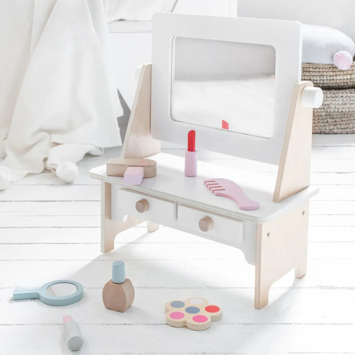 Mini Coiffeuse Jouet en Bois