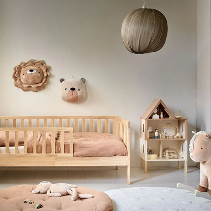Maison de Poupées en Bois avec Ensemble de 17 Meubles – Couleur Beige
