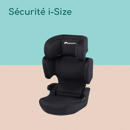 Siège Auto Rehausseur Bebeconfort Road Safe i-Size, 3.5-12 Ans, 15-36 kg, 100-150 cm, Ceinture de Sécurité, Full Black