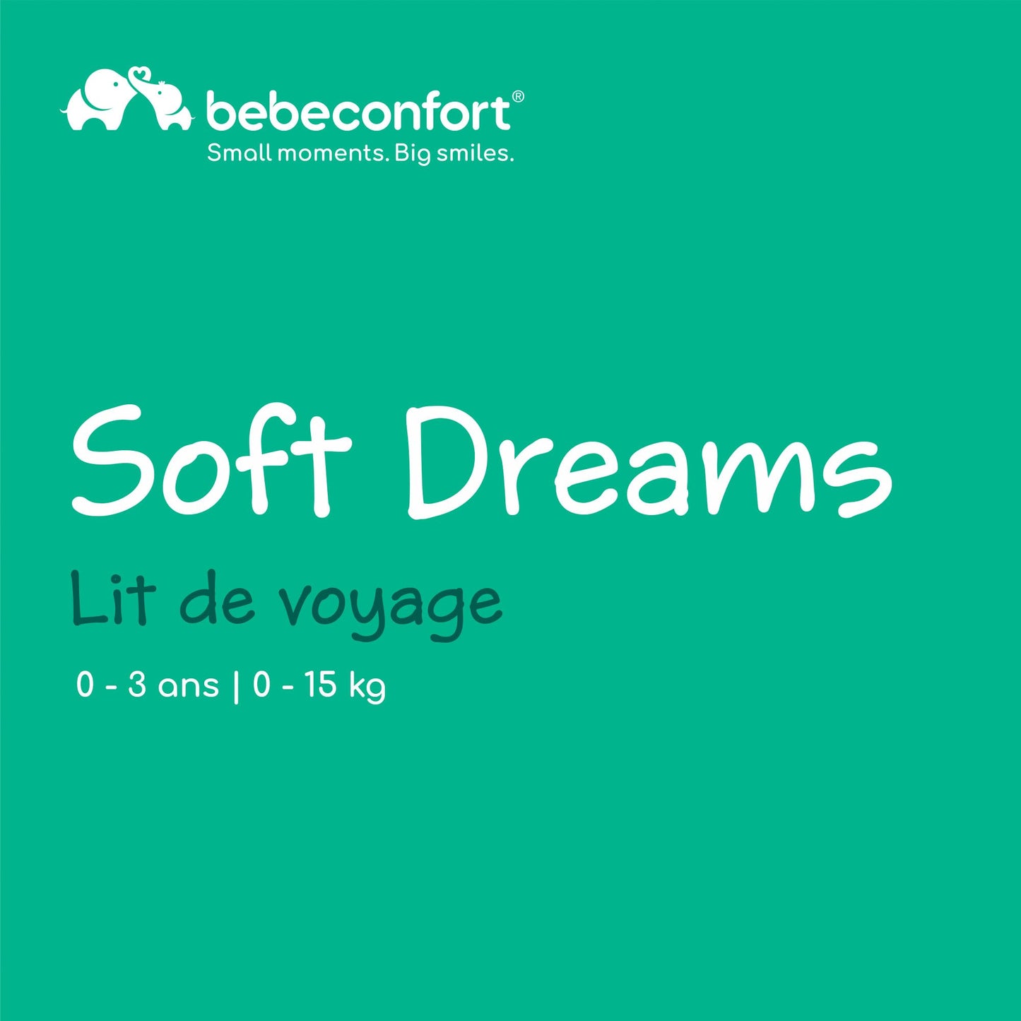 Lit Parapluie Bebeconfort Soft Dreams, Naissance-3 Ans, 15 kg, Avec Matelas, Hauteur Réglable, Gray Mist