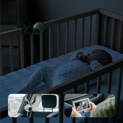 Babymoov Yoo Go+ Babyphone Vidéo 5" HD, Autonomie 8h & Berceuses – Caméra avec Supports