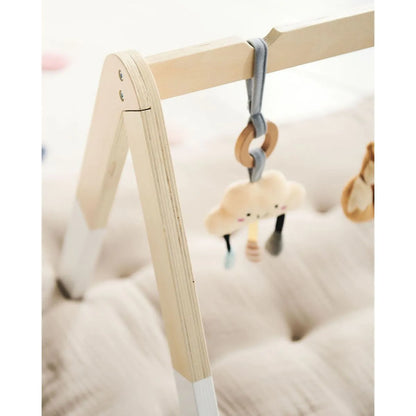 Portique pour Bébé en Bois avec 3 Accessoires Inclus
