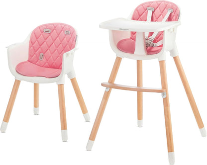 Kinderkraft SIENNA Chaise Haute Bébé avec Plateau et Repose-Pieds – Gris, jusqu’à 20 kg